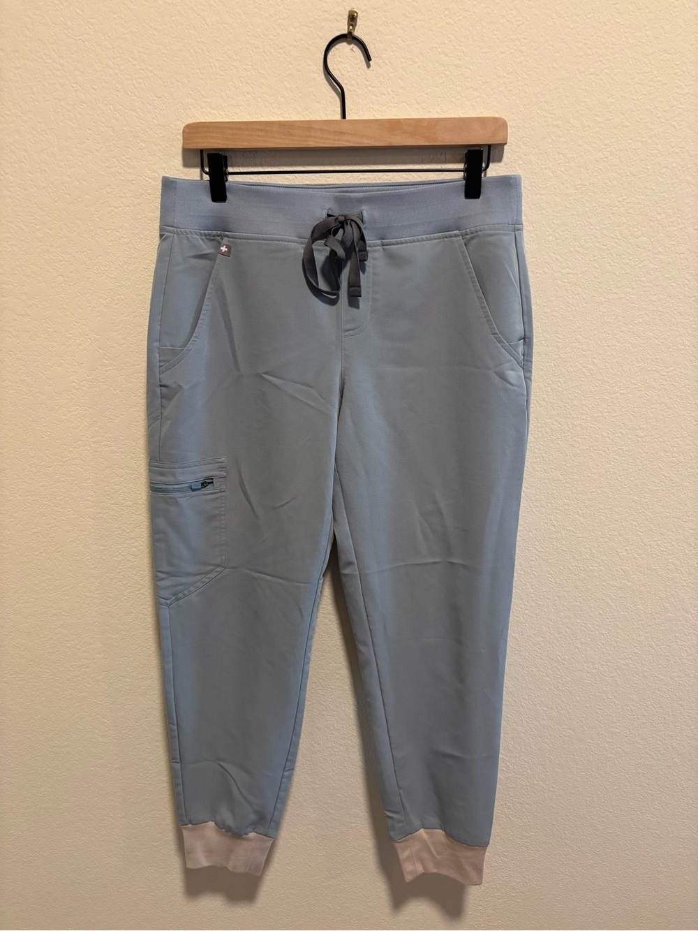 Technical Collection Light Blue Jogger Scrub Pants with Drawstring